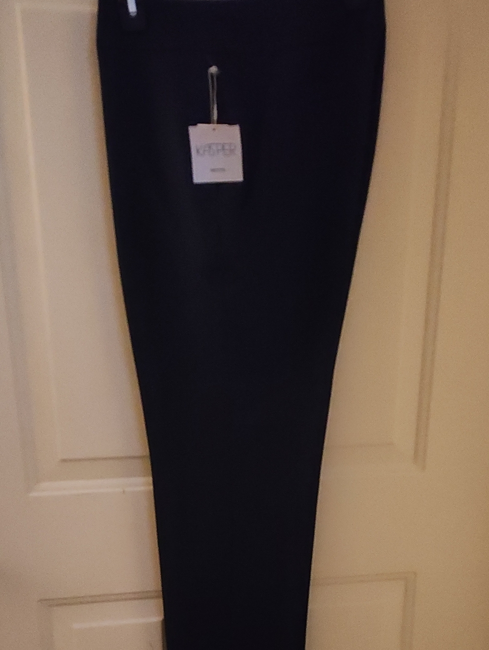 Women's Black and Blue Checkered Dress Pants - Classic Straight Fit Size 12P NWT